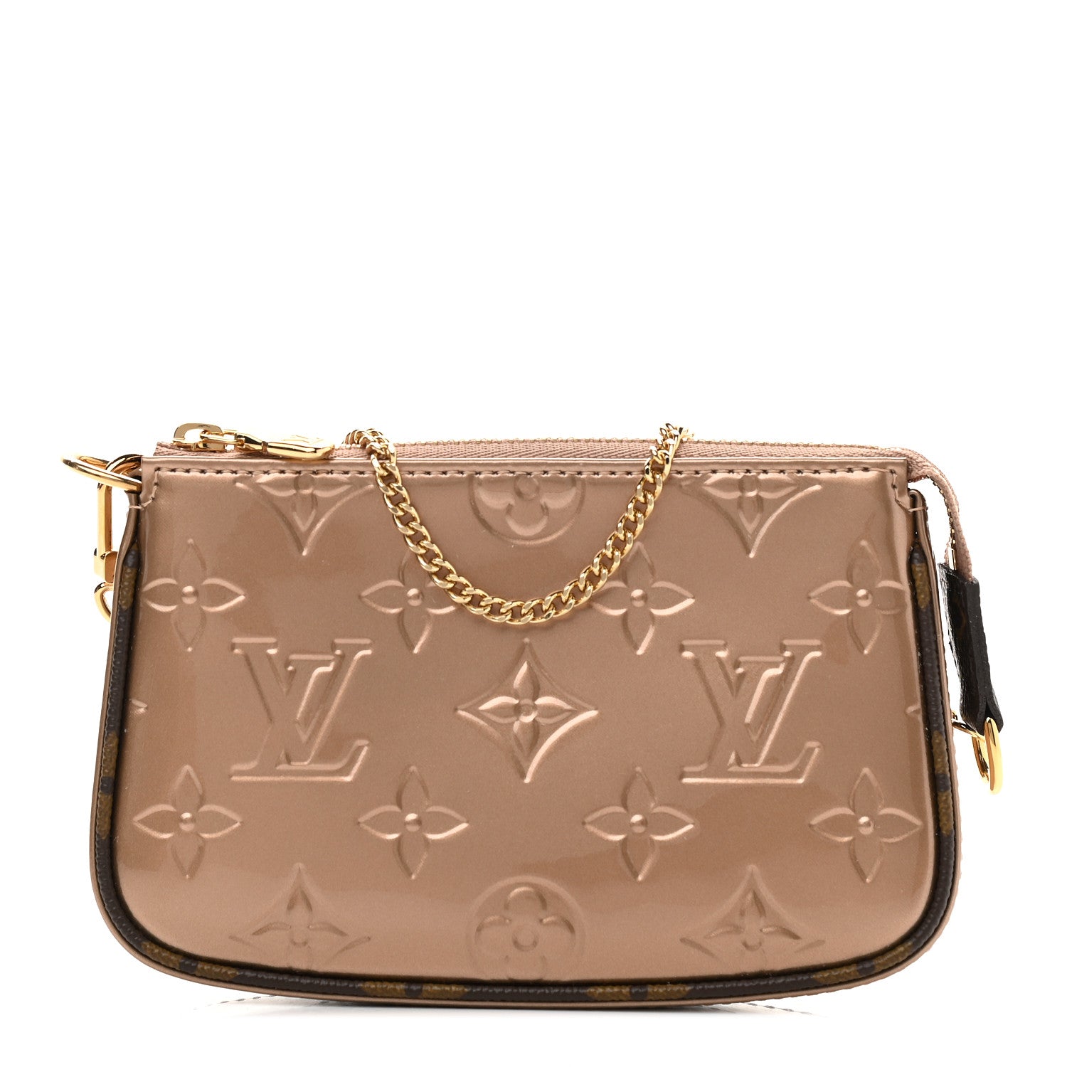 Louis Vuitton Metallic Vernis Mini Pochette Accessories Rose Gold 1 of 9