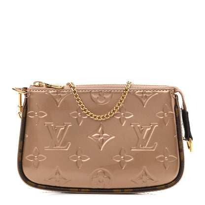 Louis Vuitton Metallic Vernis Mini Pochette Accessories Rose Gold 1 of 9