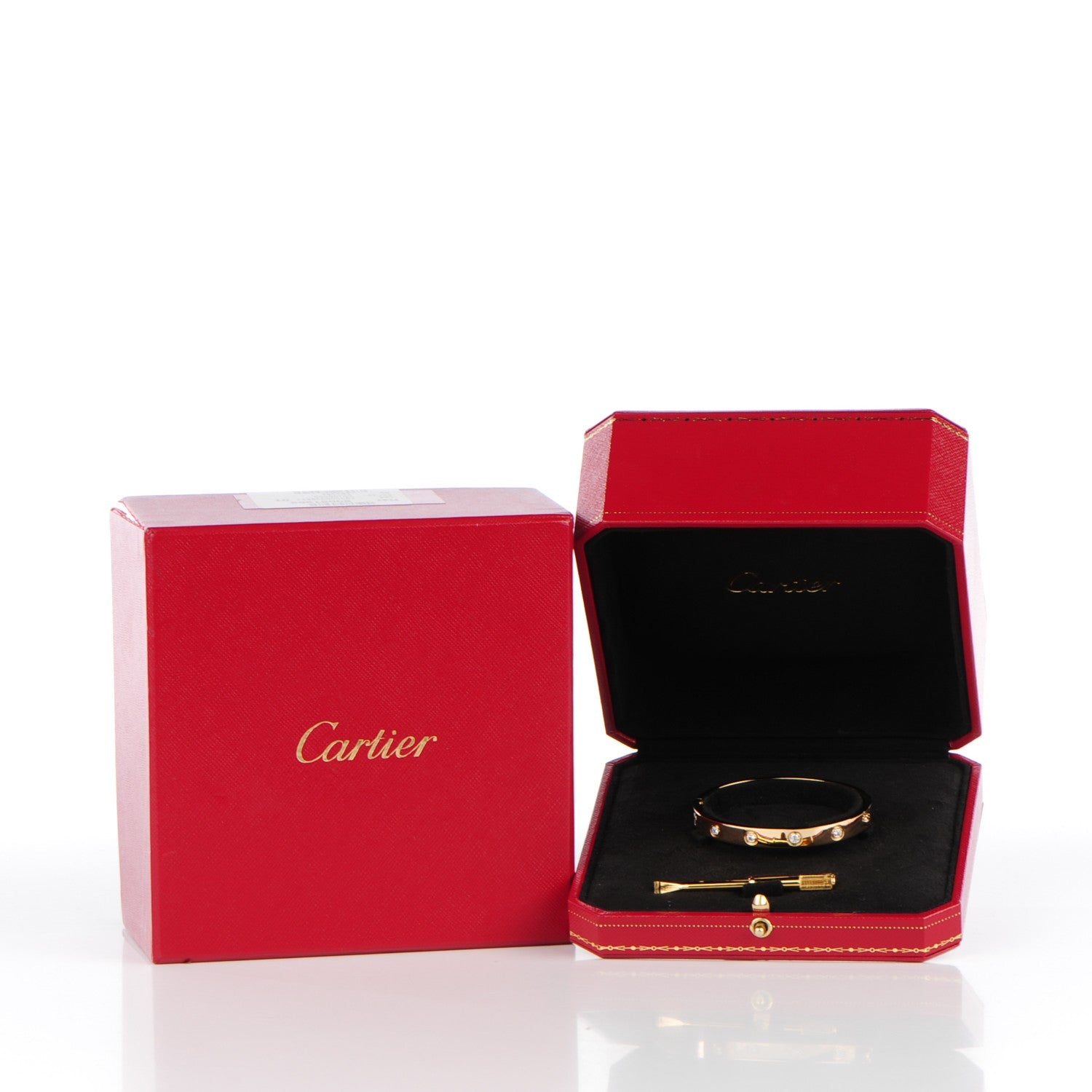 Cartier 18K Yellow Gold 10 Diamond LOVE Bracelet 16 6 of 6