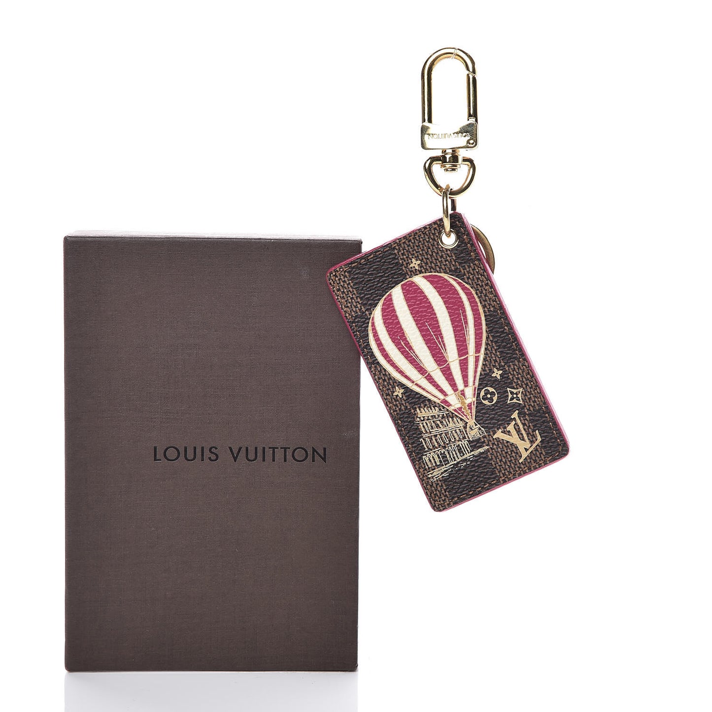 Damier Ebene Illustre Air Balloon Bag Charm Grenade