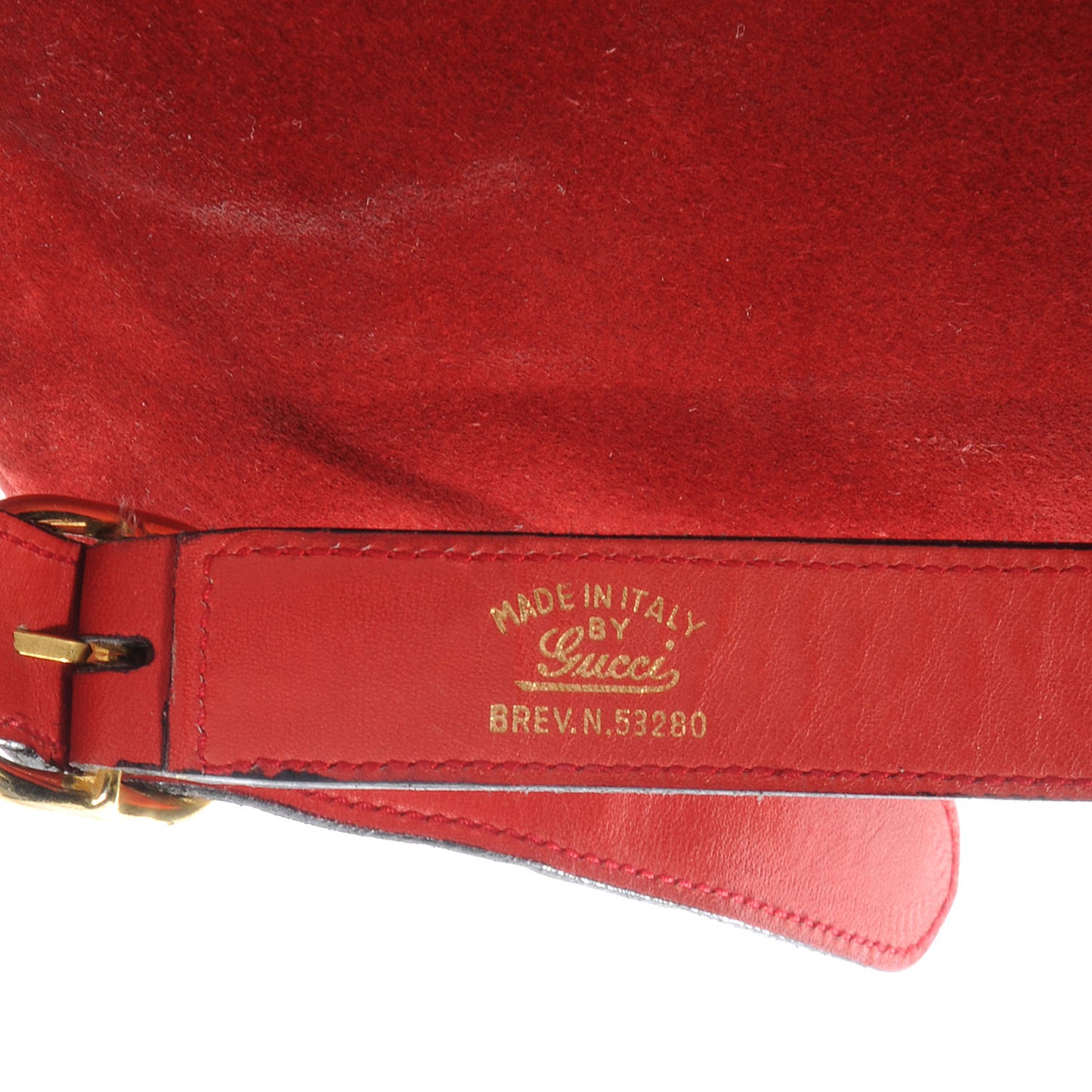 Suede GG Shoulder Bag Red