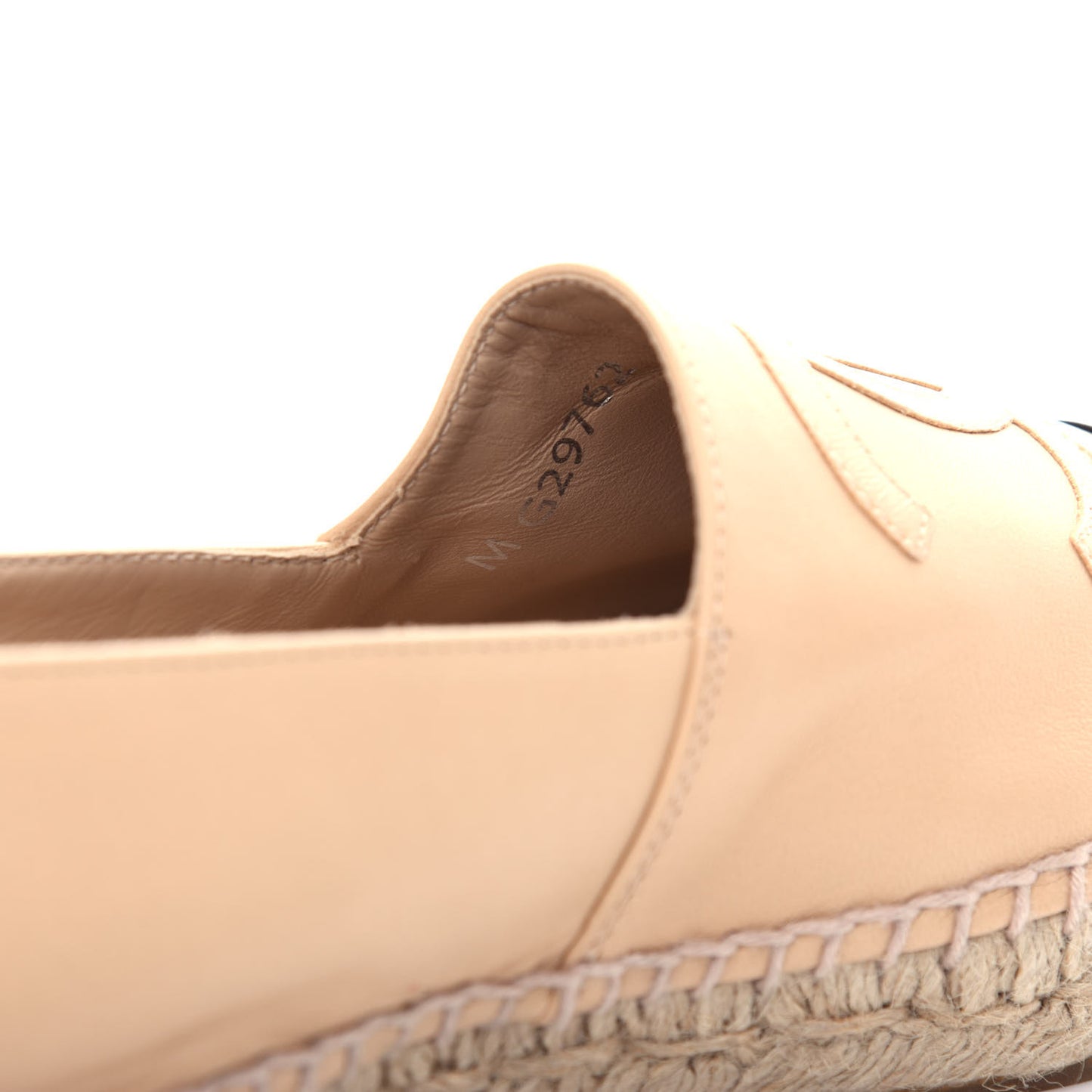 Lambskin CC Espadrilles 39 Beige Black