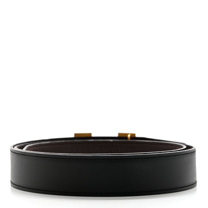 Hermes Swift Togo 32mm H Belt 95 38 Black Chocolate 2 of 6