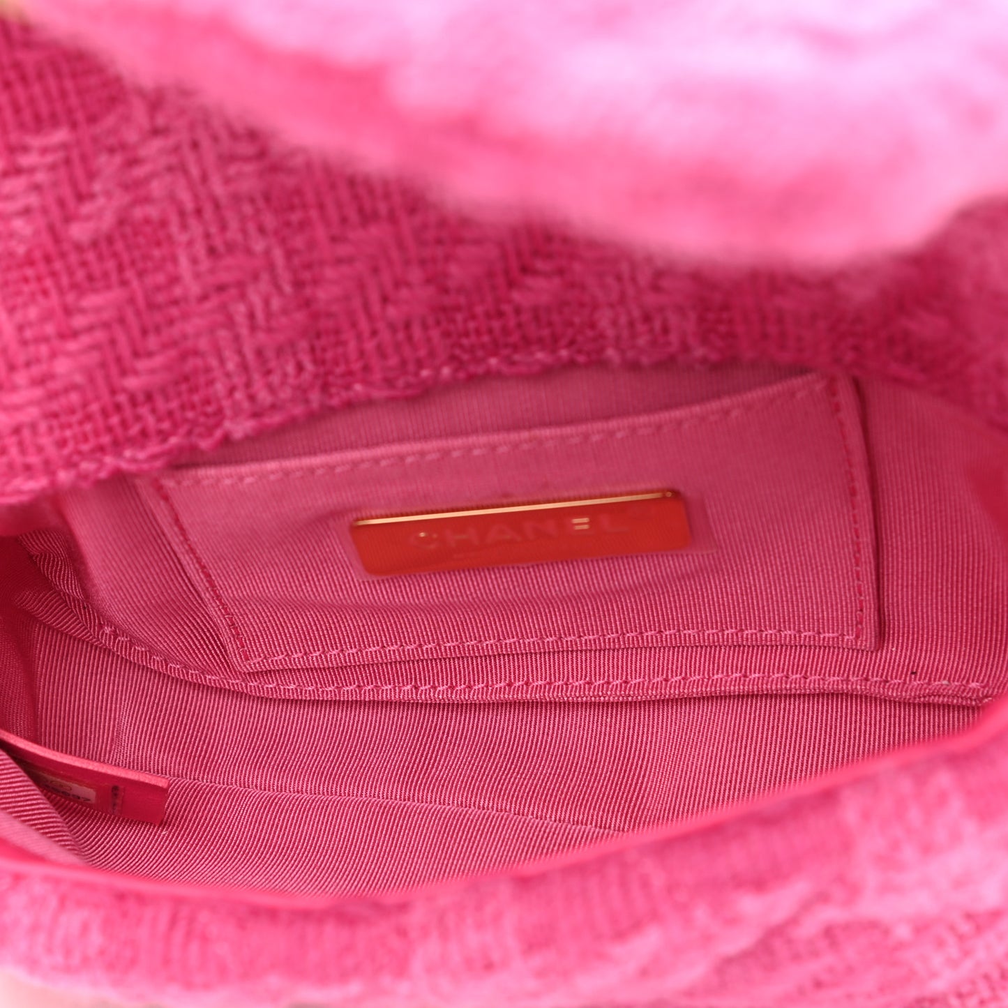 Tweed Quilted Chanel 19 Waist Bag Pink
