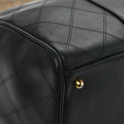 Chanel Calfskin Stitched CC Boston Black 10 of 12