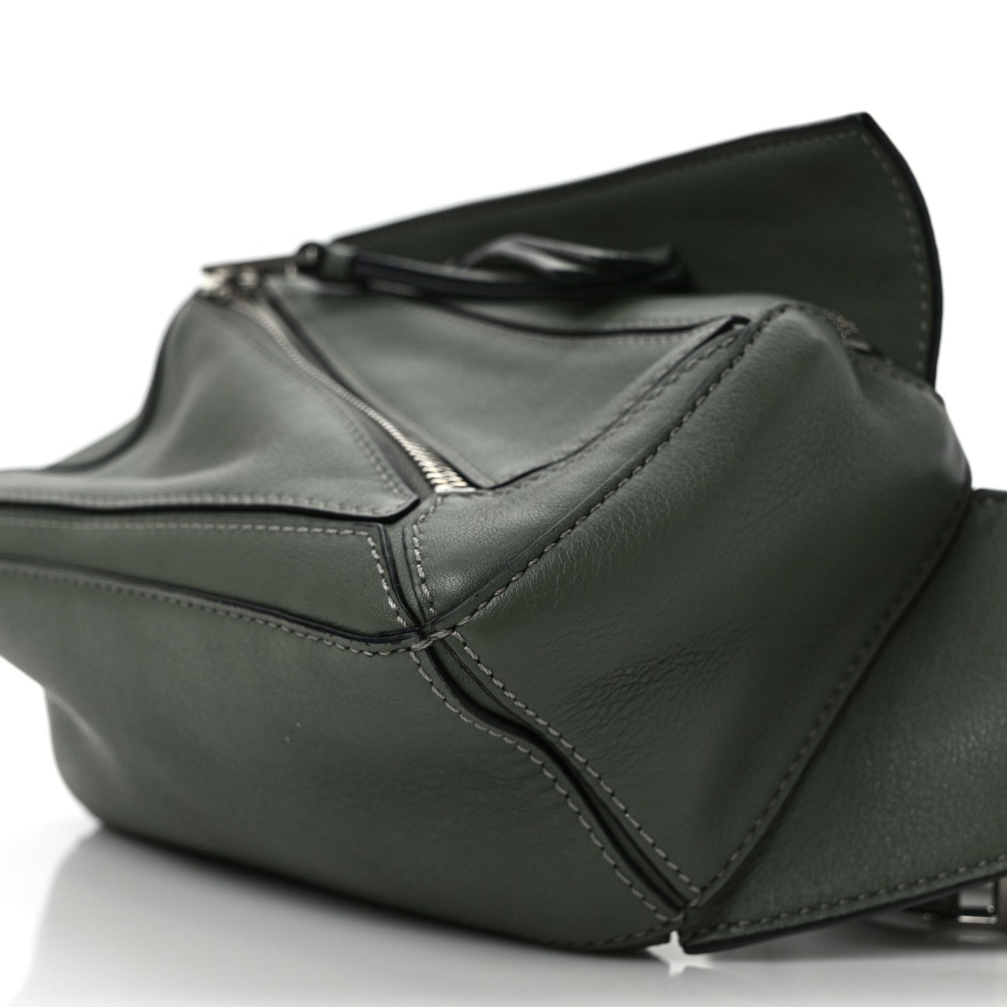 Calfskin Mini Puzzle Bumbag Dark Sage