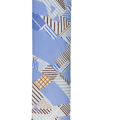Hermes Silk Cavalcadour Morning Twilly Ciel Beige Brun 4 of 4