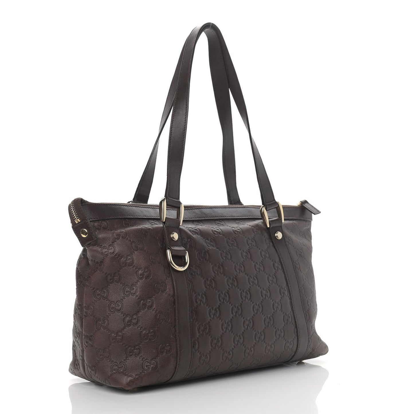 Guccissima Medium Abbey Tote Dark Brown