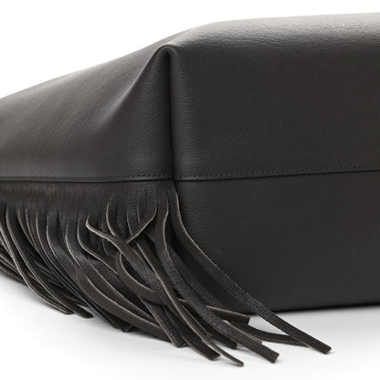 Saint Laurent Calfskin Large Fringe Shopping Tote Dark Grey 11 of 14