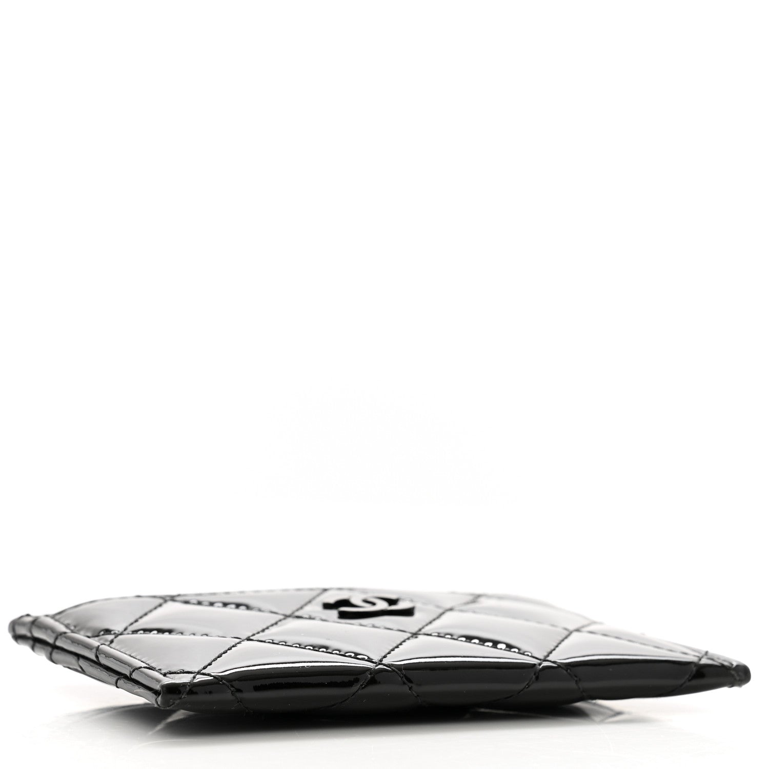Chanel Patent Calfskin Quilted Card Holder So Black 4 of 8