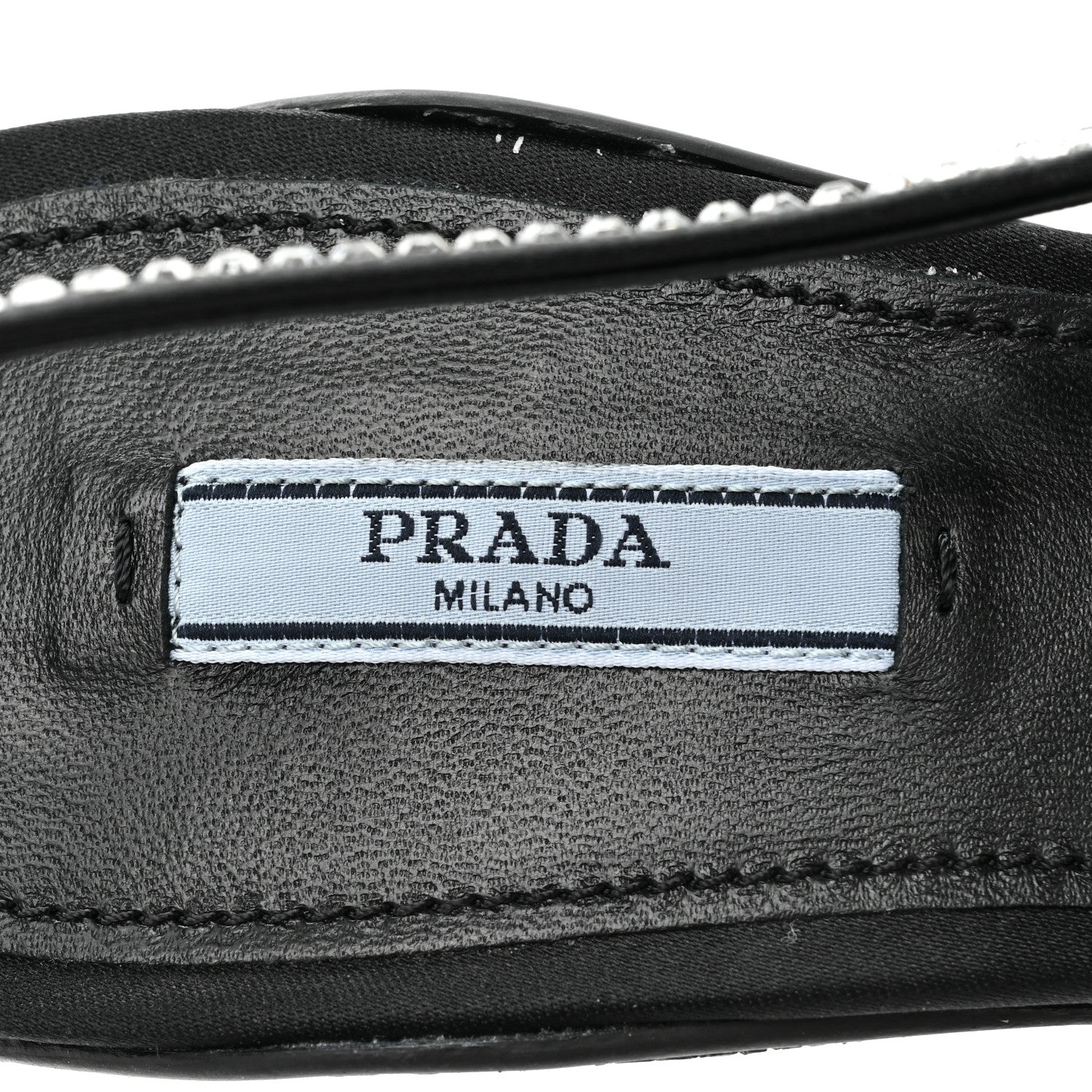 Prada Satin Crystal Logo 45mm Slingback Pumps 37 Cristal 7 of 10