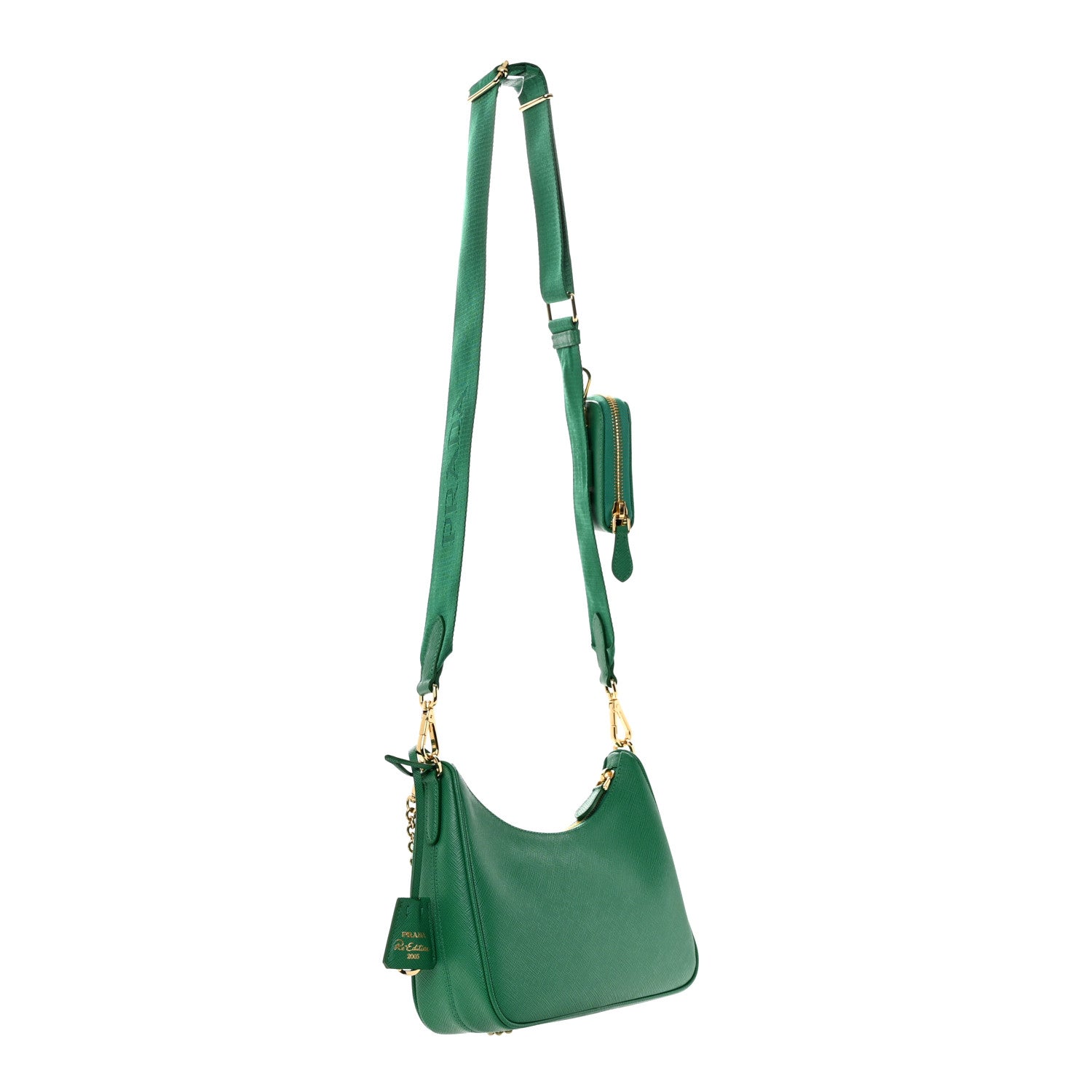 Prada Saffiano Lux Re-Edition 2005 Shoulder Bag Mango 3 of 12