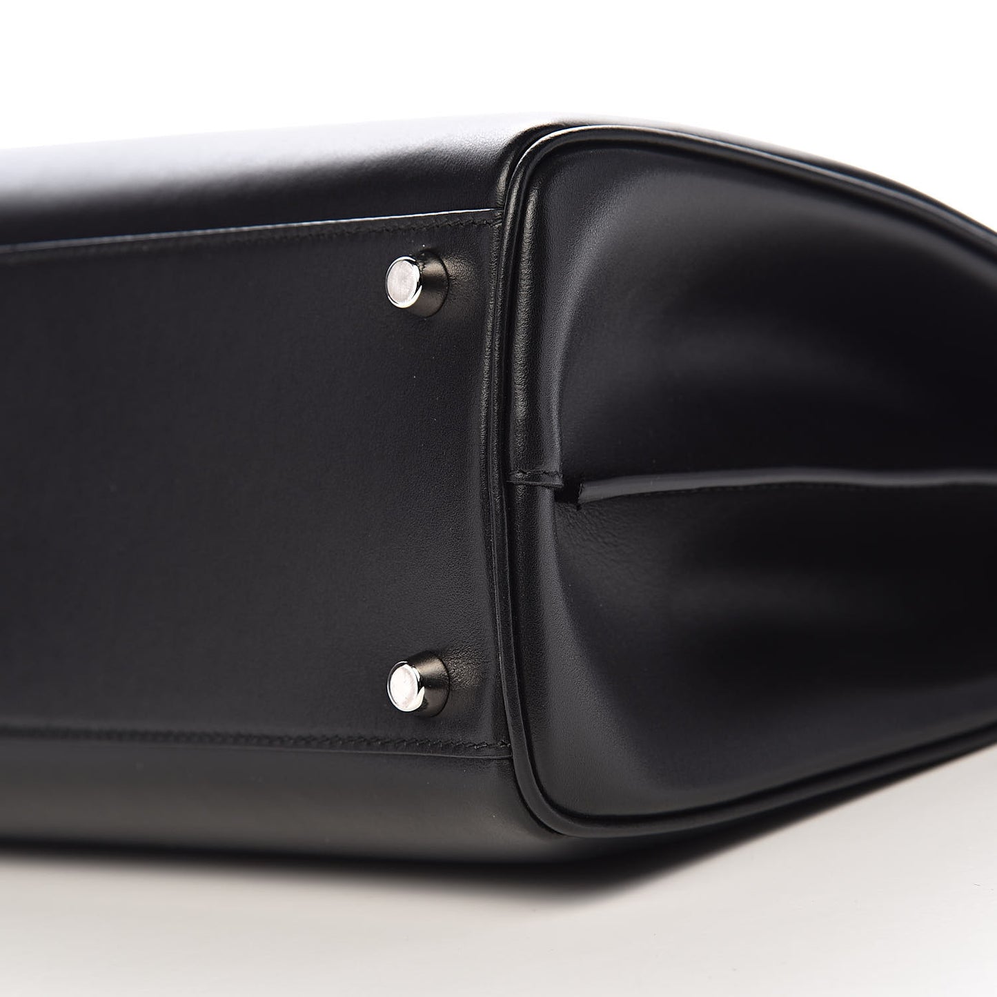 Smooth Calfskin Medium Zumi Top Handle Bag Black