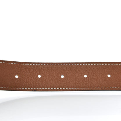 Hermes Box Togo 32mm Belt Strap 105 Black Gold 5 of 6