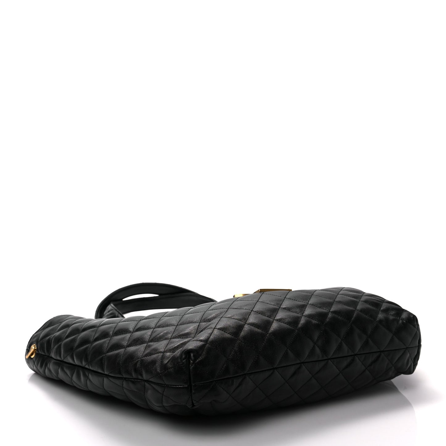 Lambskin Quilted Maxi Icare Shopping Tote Black