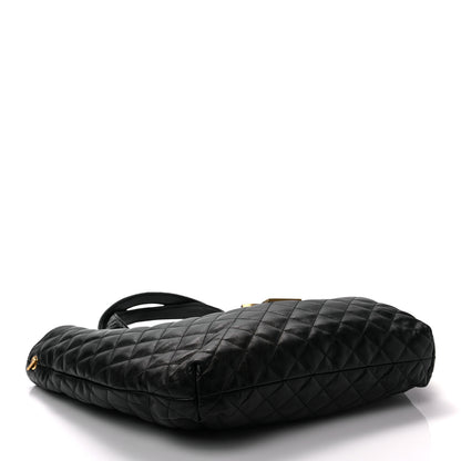 Saint Laurent Lambskin Quilted Maxi Icare Shopping Tote Black 5 of 10