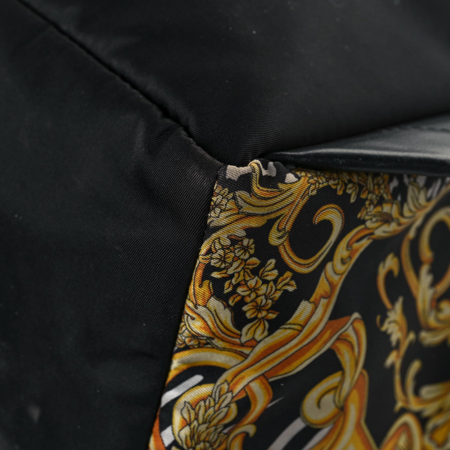 Versace Nylon Baroque Zebra Print Backpack Black Multicolor 13 of 18