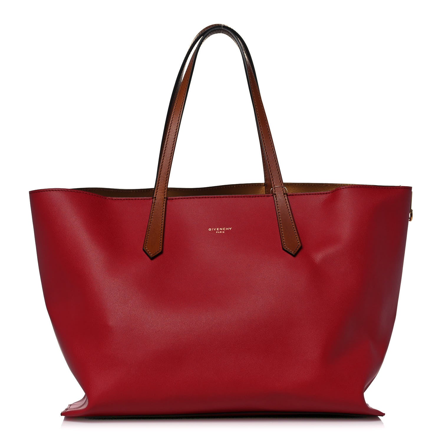 Givenchy Calfskin Medium GV Shopper Tote Dark Red 1 of 14