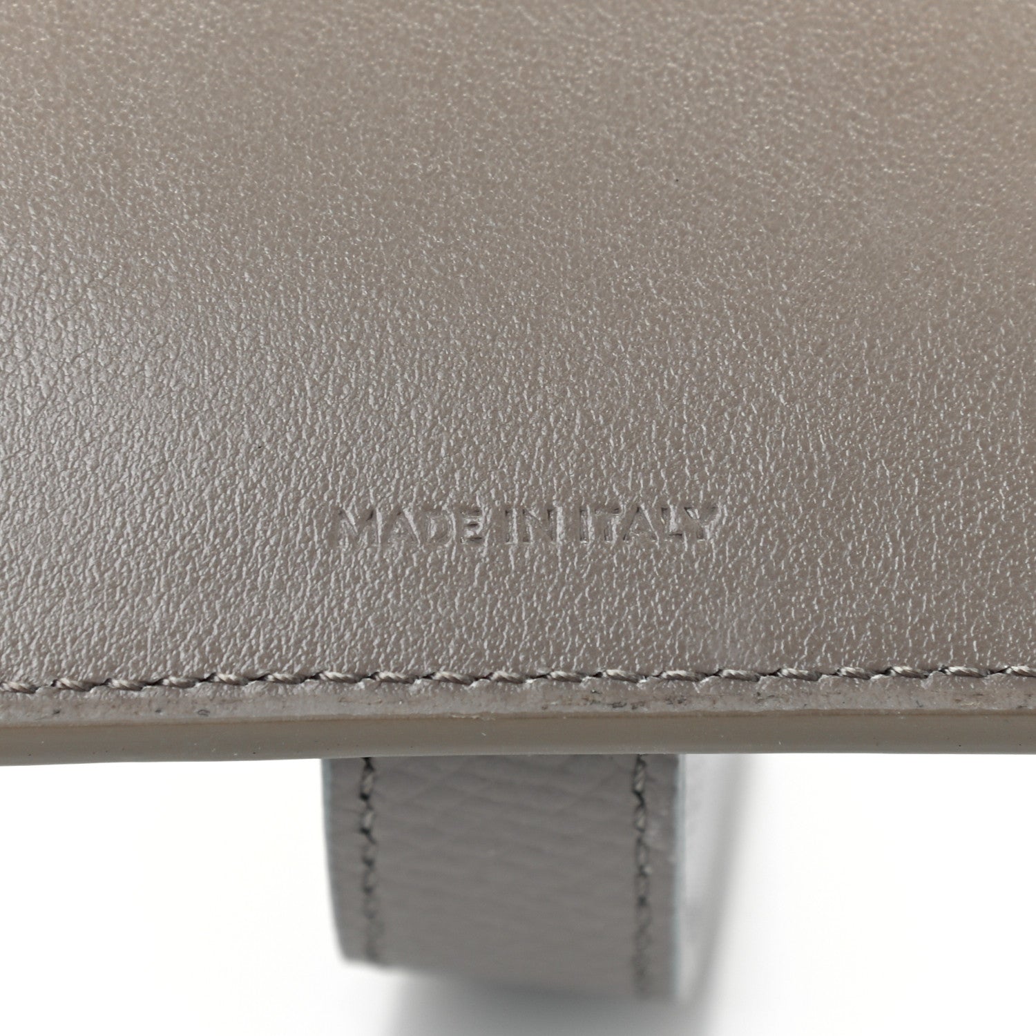 Celine Grained Calfskin Large Multifunction Strap Wallet Pebble Mineral 7 of 8
