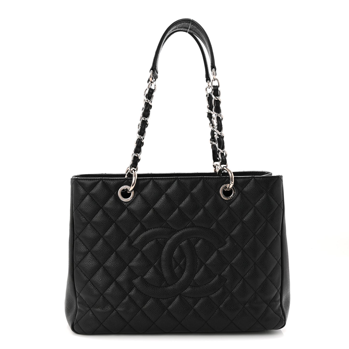 Caviar Quilted Grand Shopping Tote GST Black