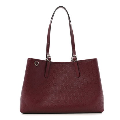 Gucci GG Calfskin Embossed Calfskin Large Tote Bag Rose Ancora 1 of 12