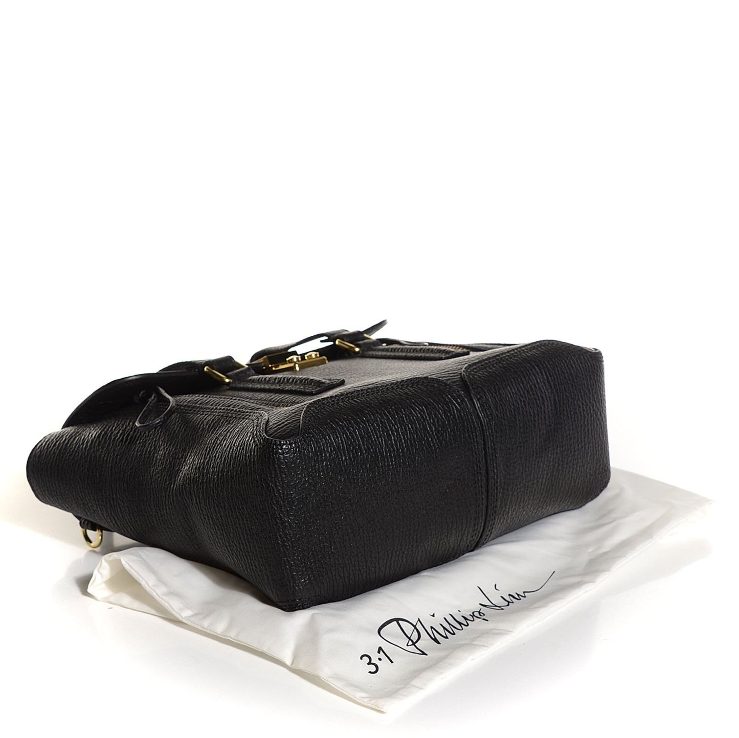 3.1 Textured Calfskin Medium Pashli Satchel Black