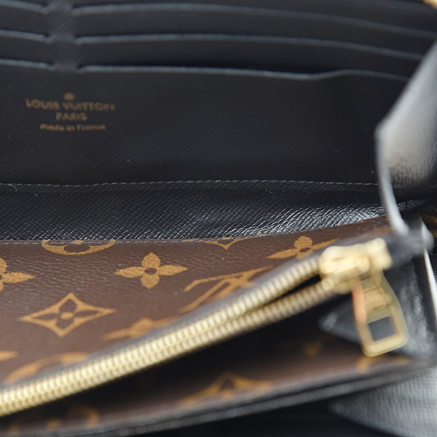 Louis Vuitton Monogram Zippy Retiro Wallet Black 8 of 12