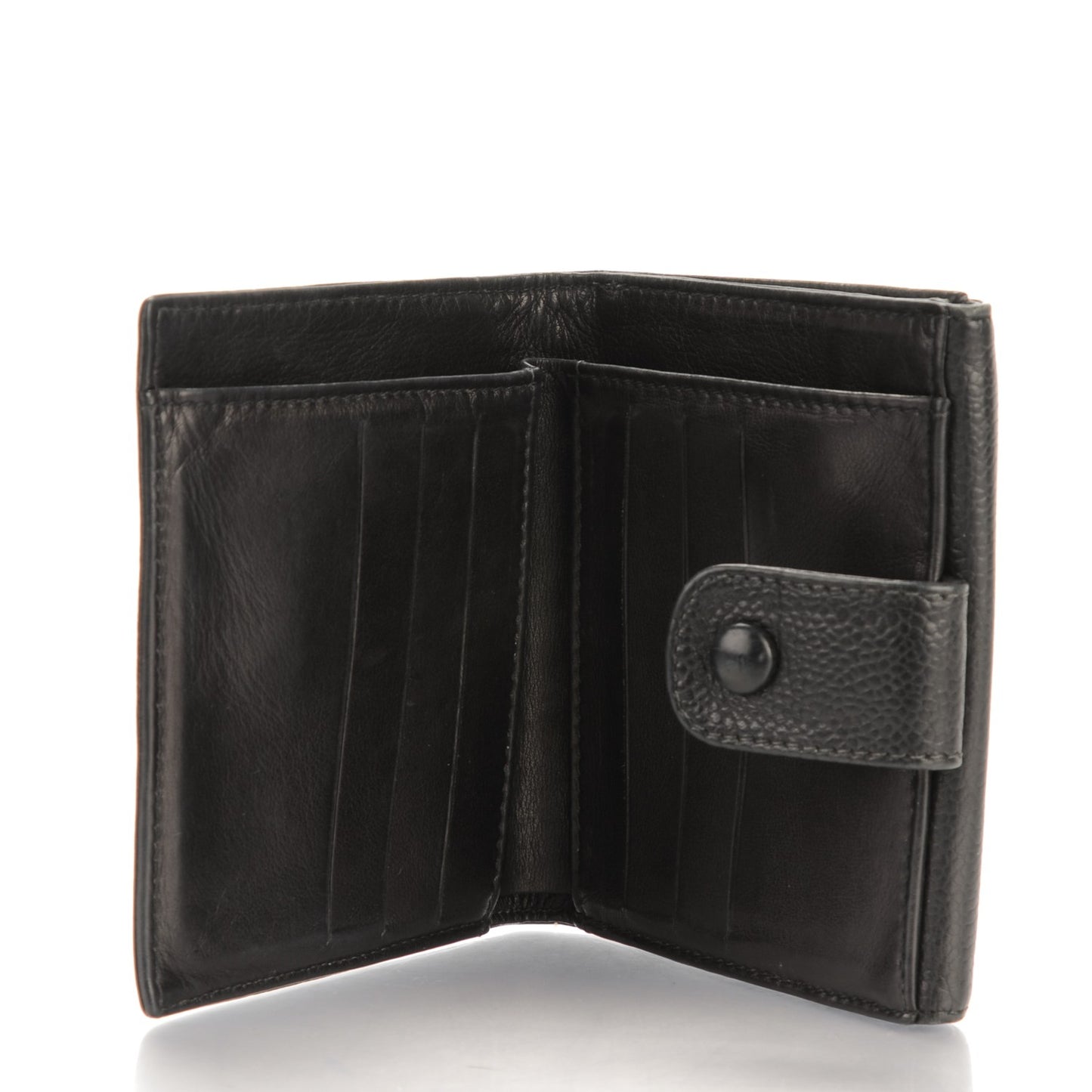 Caviar Timeless CC Compact French Wallet Black