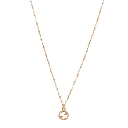 Gucci 18K Yellow Gold Running GG Pendant Necklace 1 of 6