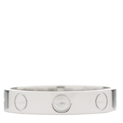 Cartier Platinum 3.5mm LOVE Wedding Band Ring 50 5.25 1 of 5