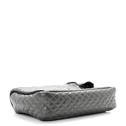 Versace Metallic Nappa Quilted Icon Shoulder Bag Grey 3 of 14