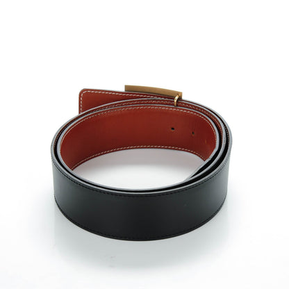 Hermes Chamonix Tadelakt 42mm Clou De Paris Belt 95 Black 3 of 9