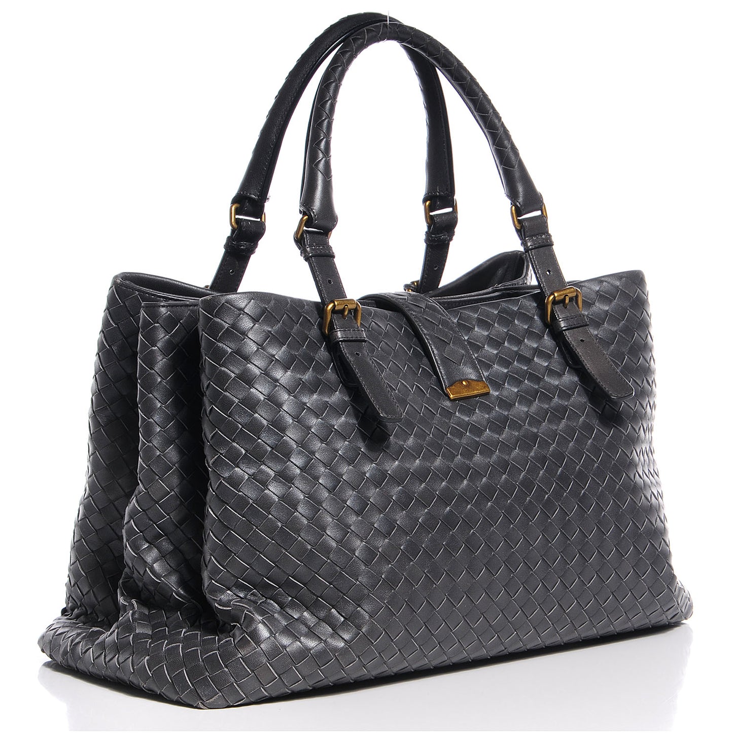 Nappa Intrecciato Medium Roma Tote Ferro