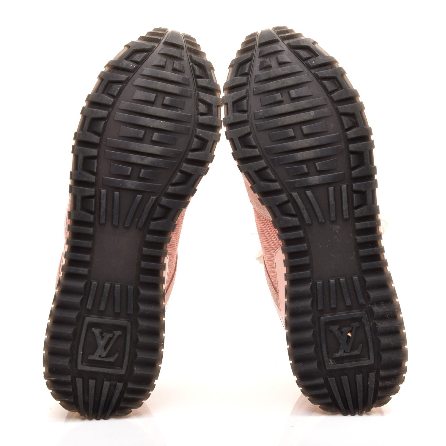 Louis Vuitton Suede Damier Azur Run Away Sneakers 38 Pink 5 of 8