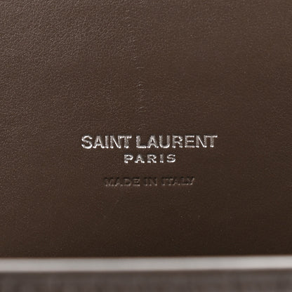 Saint Laurent Calfskin Crocodile Embossed Baby Sac De Jour Dark Brown 6 of 9
