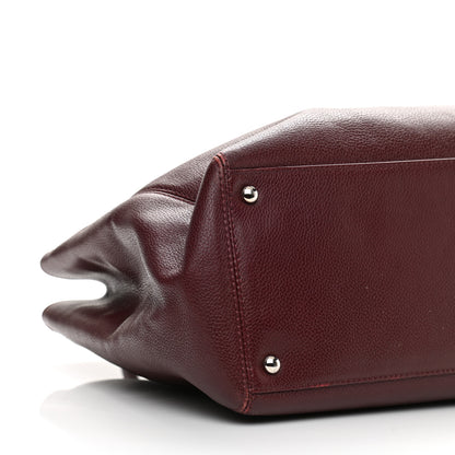 Chanel Calfskin Cerf Executive Shopper Tote Burgundy 9 of 13