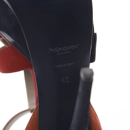 Saint Laurent Suede Tribute 105 Platform Sandals 40 Multicolor 7 of 7