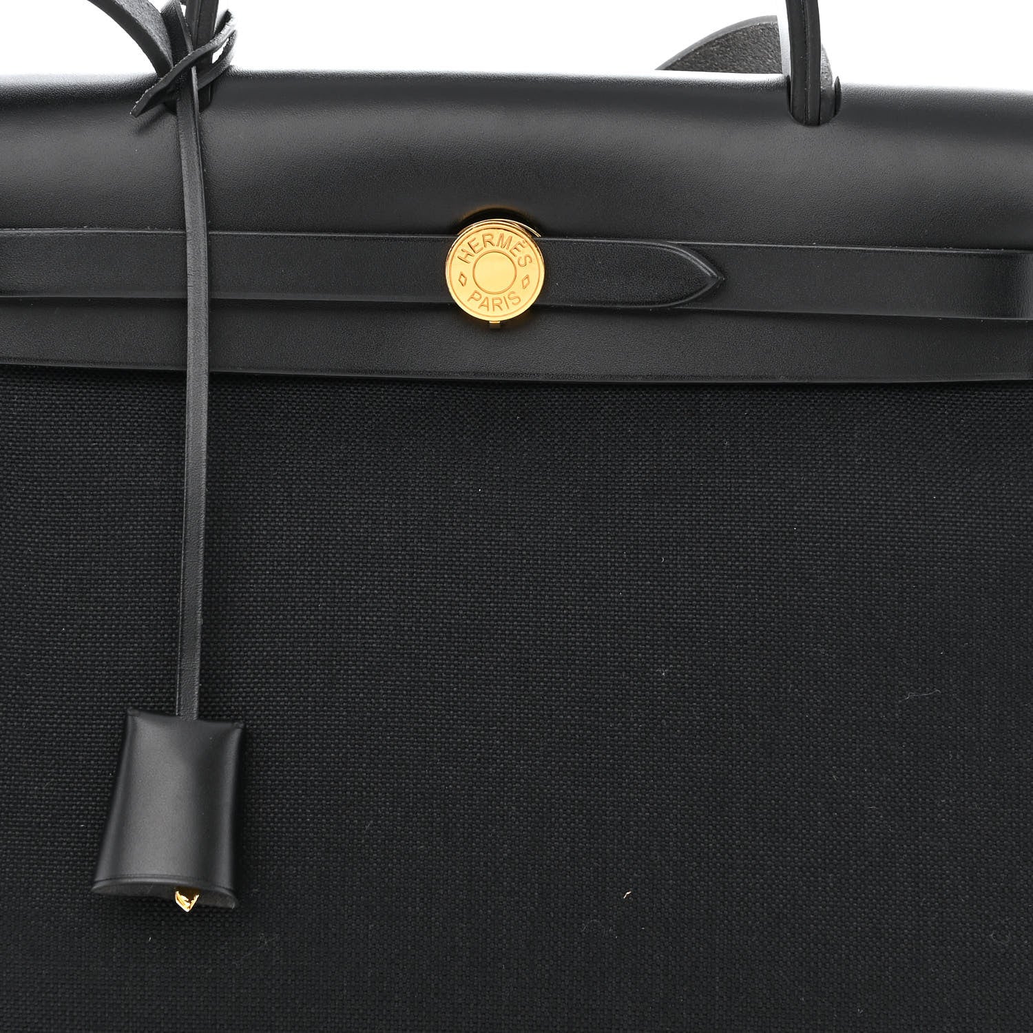 Hermes Military Toile Vache Hunter Herbag Zip PM 31 Black 10 of 14