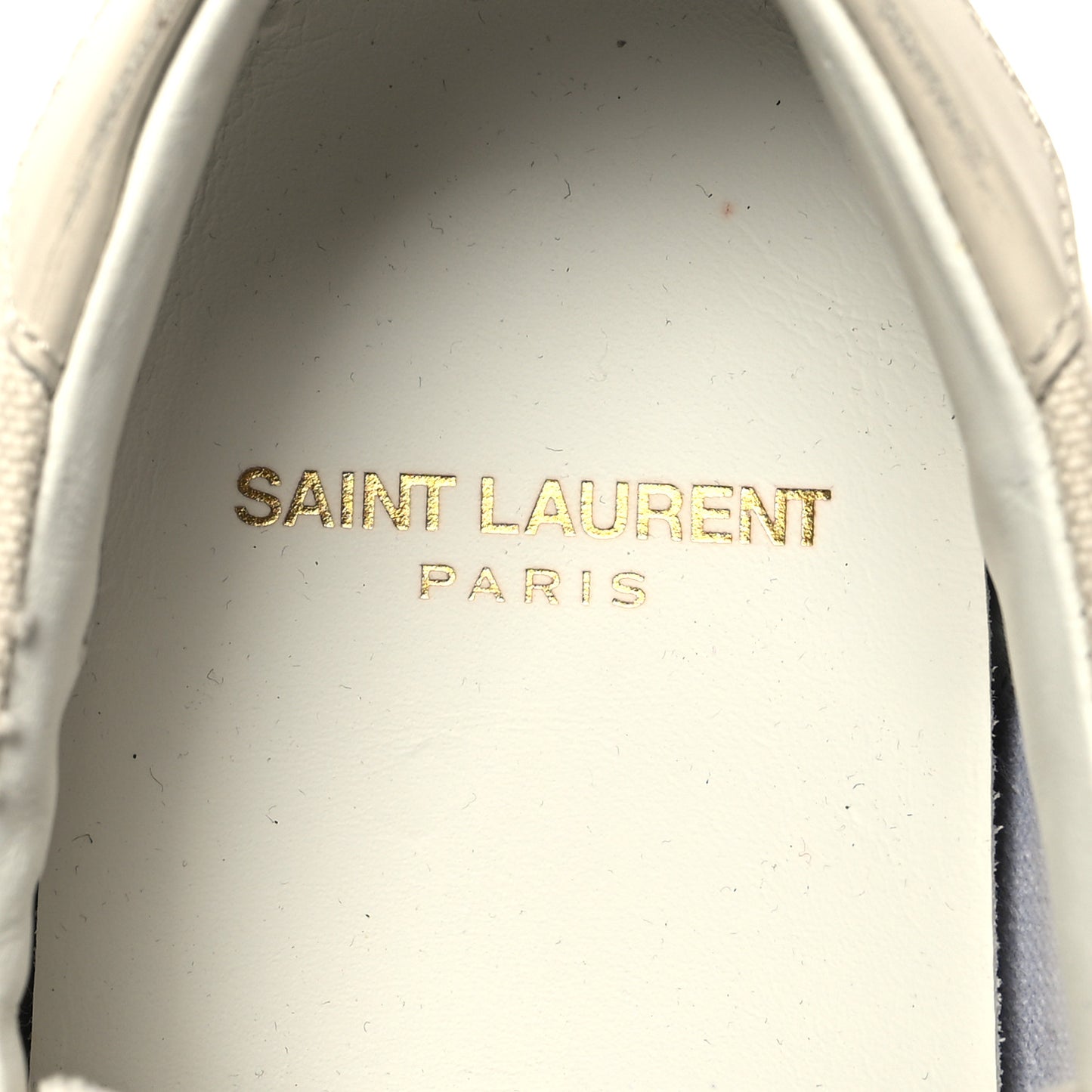 Distressed Canvas Court Classic Sneakers 35.5 Panna