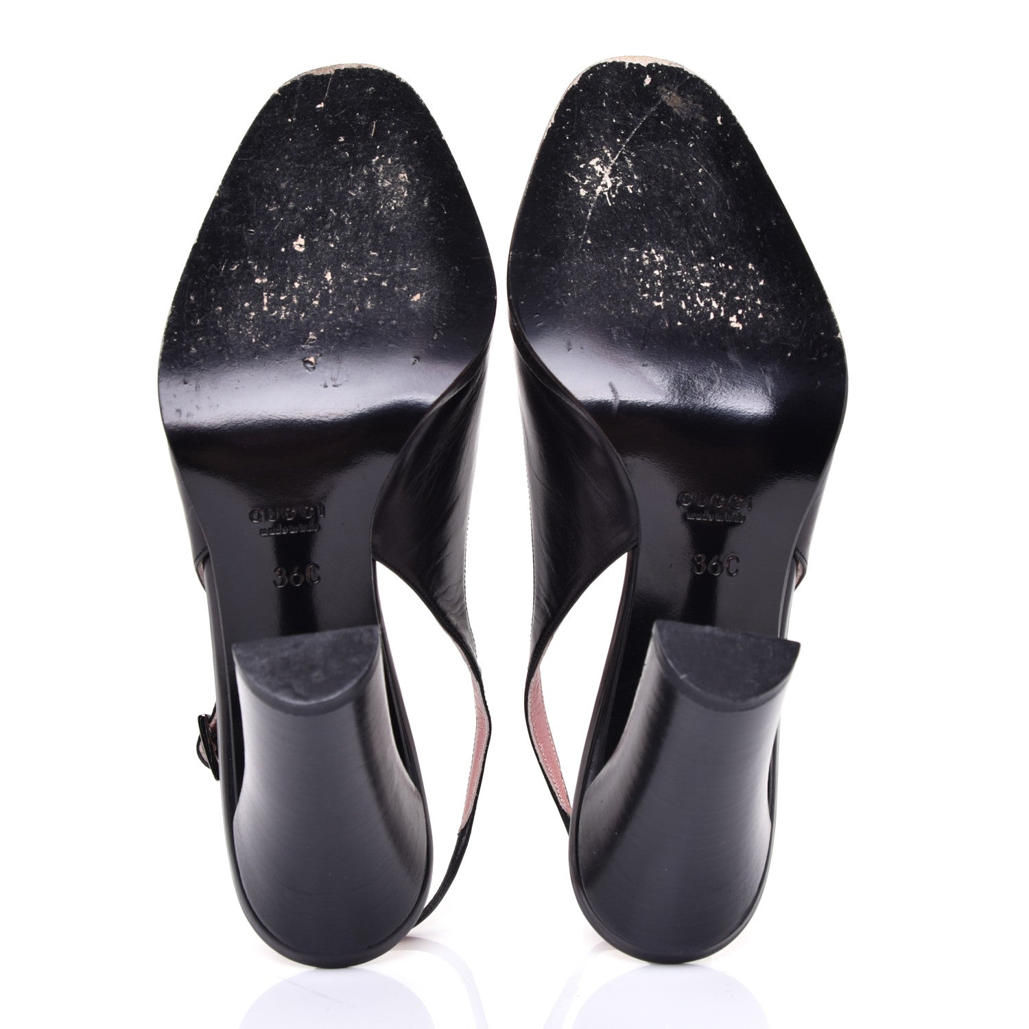 Gucci Calfskin Slingback Pumps 36 Black 5 of 9