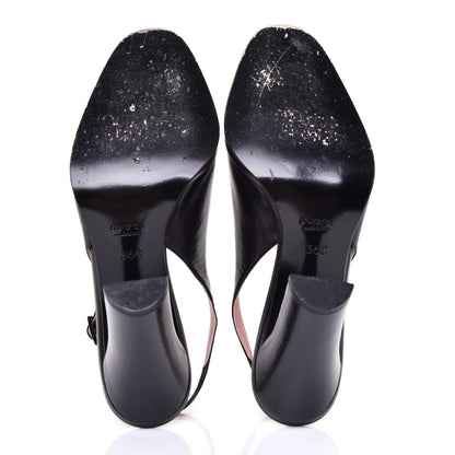 Gucci Calfskin Slingback Pumps 36 Black 5 of 9