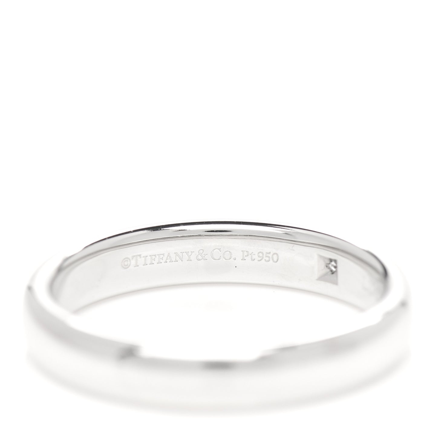 Platinum Diamond 4mm Lucida Wedding Band Ring 61 9.5