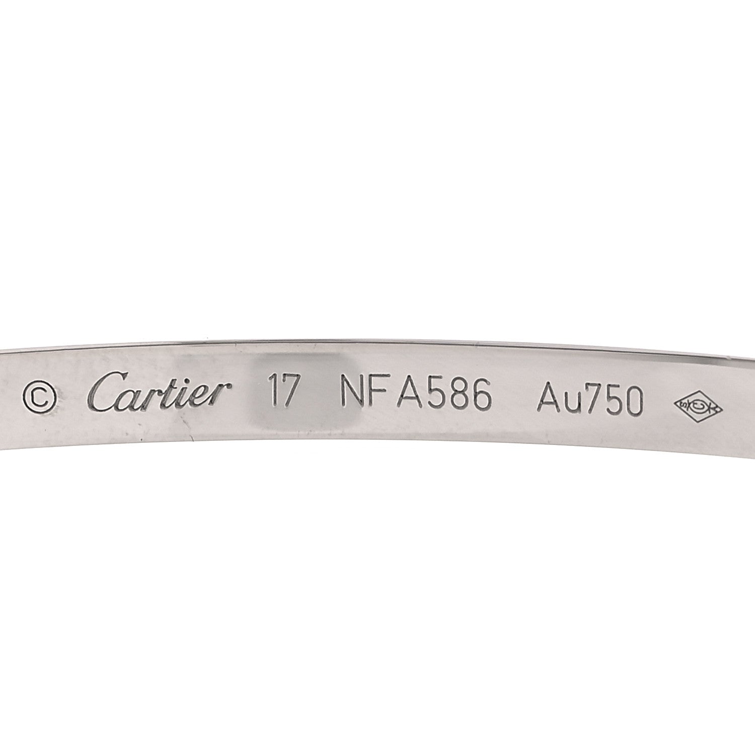 Cartier 18K White Gold Small LOVE Bracelet 17 4 of 7
