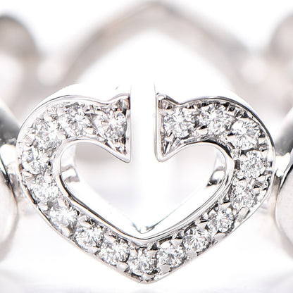 Cartier 18K White Gold Diamond Hearts and Symbols Ring 49 4.75 4 of 7