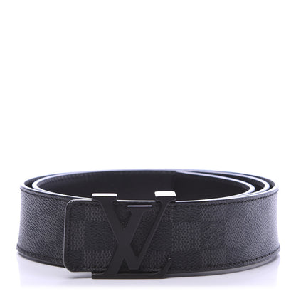 Louis Vuitton Damier Graphite 40mm LV Initiales Belt 100 40 1 of 6