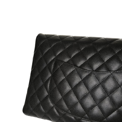 Chanel Caviar Quilted Flap Clutch Black 10 of 12