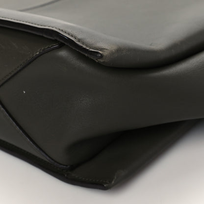 Celine Calfskin Medium Tri-Fold Shoulder Bag Dark Green 9 of 9