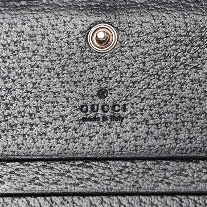 Gucci GG Supreme Monogram Textured Dollar Calfskin Web Ophidia Card Case Beige Blue 7 of 11