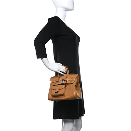 Hermes Toile Goeland Swift Cargo Birkin 25 Sesame 2 of 13