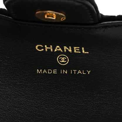 Chanel Velvet Camellia Embossed Jewel Belt Card Holder With Chain Black 6 of 10